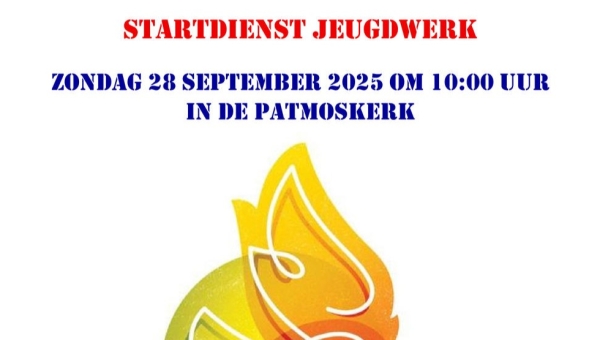 Zondag 28 september: Startdienst Jeugdwerk in de Patmoskerk